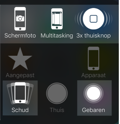 Extra functies in AssistiveTouch