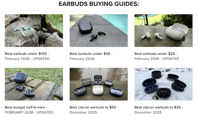 Earbuds buying guides