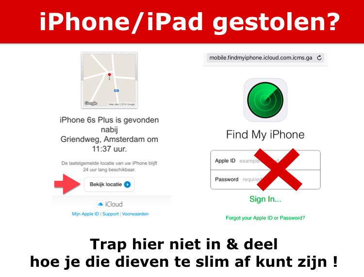 iphone ipad gestolen