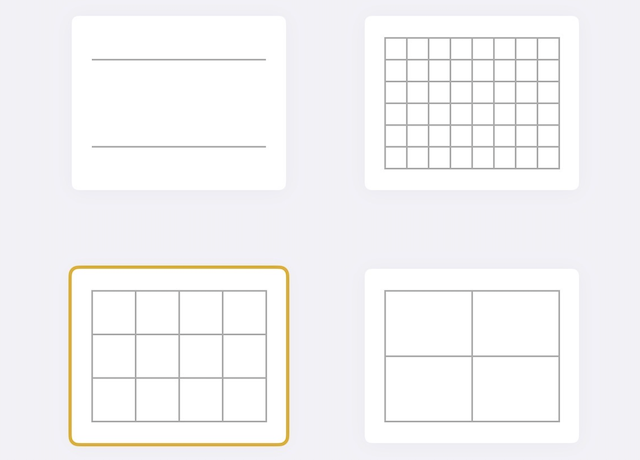 ruitjespapier in noititie app