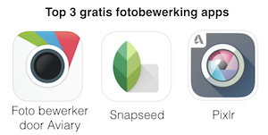 top 3 gratis fotobewerking apps