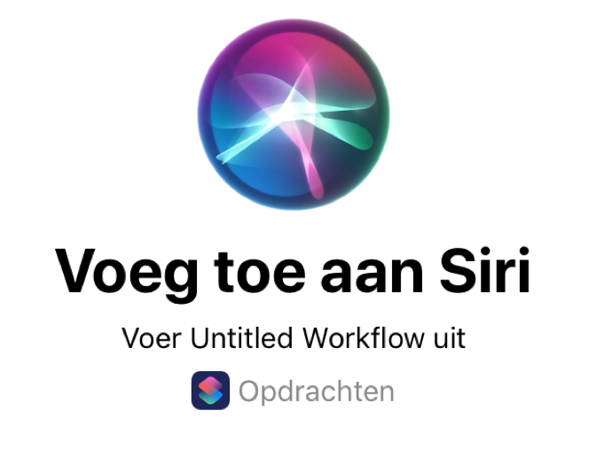 Toevoegen aan Siri 