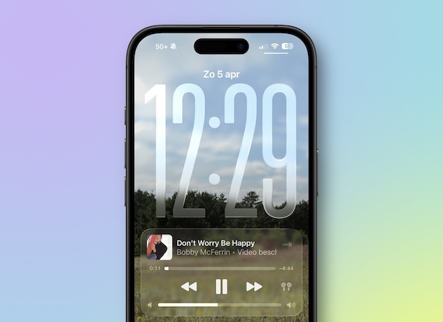 Altijd volumeregelaar op toegangsscherm